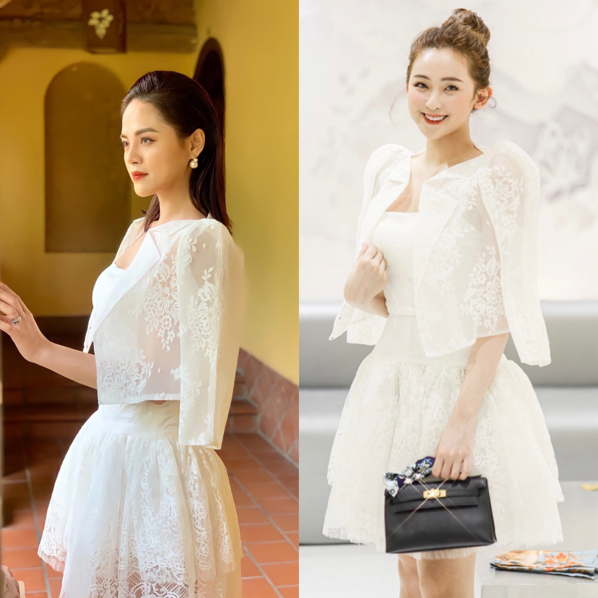 Khán giả còn cho rằng bộ váy của Thy xứng đáng chiếm trọn spotlight của buổi lễ hơn là chiếc váy cưới của Nam. Đây là một thiết kế của thương hiệu nổi tiếng She by Hoa Nguyen có giá 10 triệu đồng, 'chát' hơn so với những item khác.
