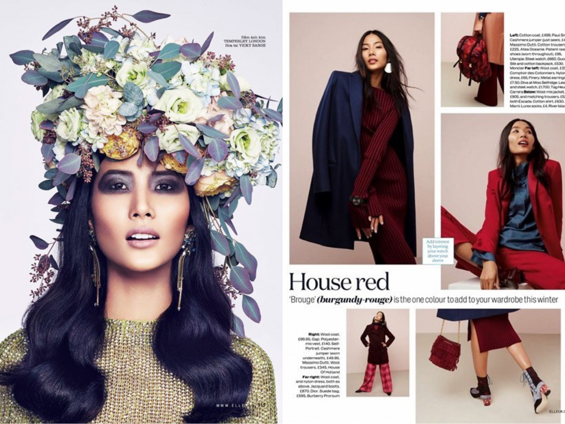 Hoàng Thuỳ là siêu mẫu duy nhất tại Việt Nam xuất hiện trên tạp chí Elle UK.