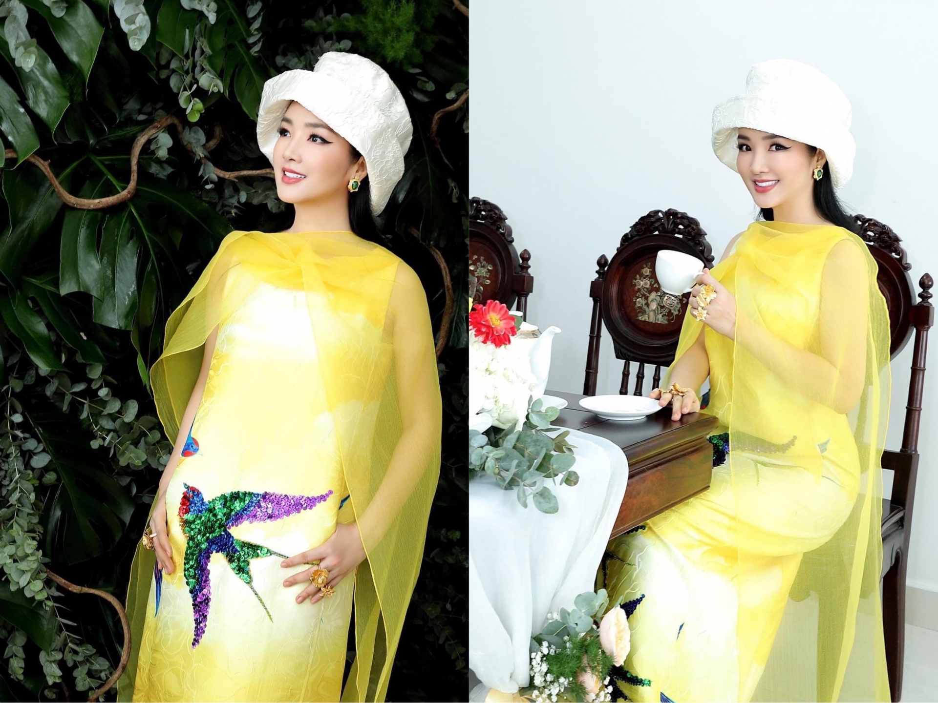 Hoa hậu Giáng My khiến netizen trầm trồ với nhan sắc trẻ đẹp 'không tì vết' ở tuổi 50. Cô chọn một bộ trang phục cực bắt mắt, toát lên khí chất sang chảnh và giàu có.