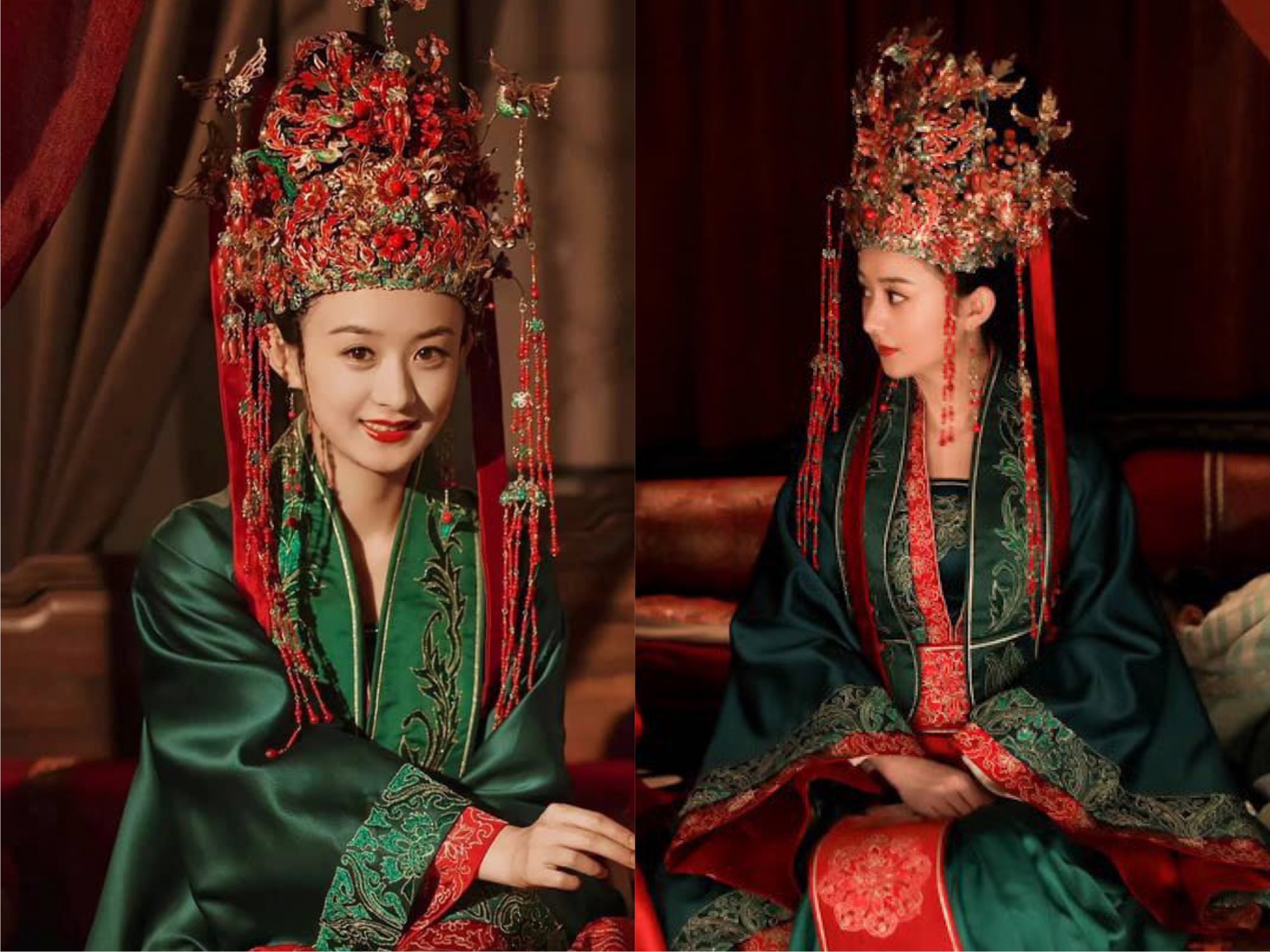 Hình ảnh nữ chính Thịnh Minh Lan trong trang phục cùng chiếc mũ miện tinh xảo chính là tạo hình cổ trang đẹp nhất của Triệu Lệ Dĩnh.
