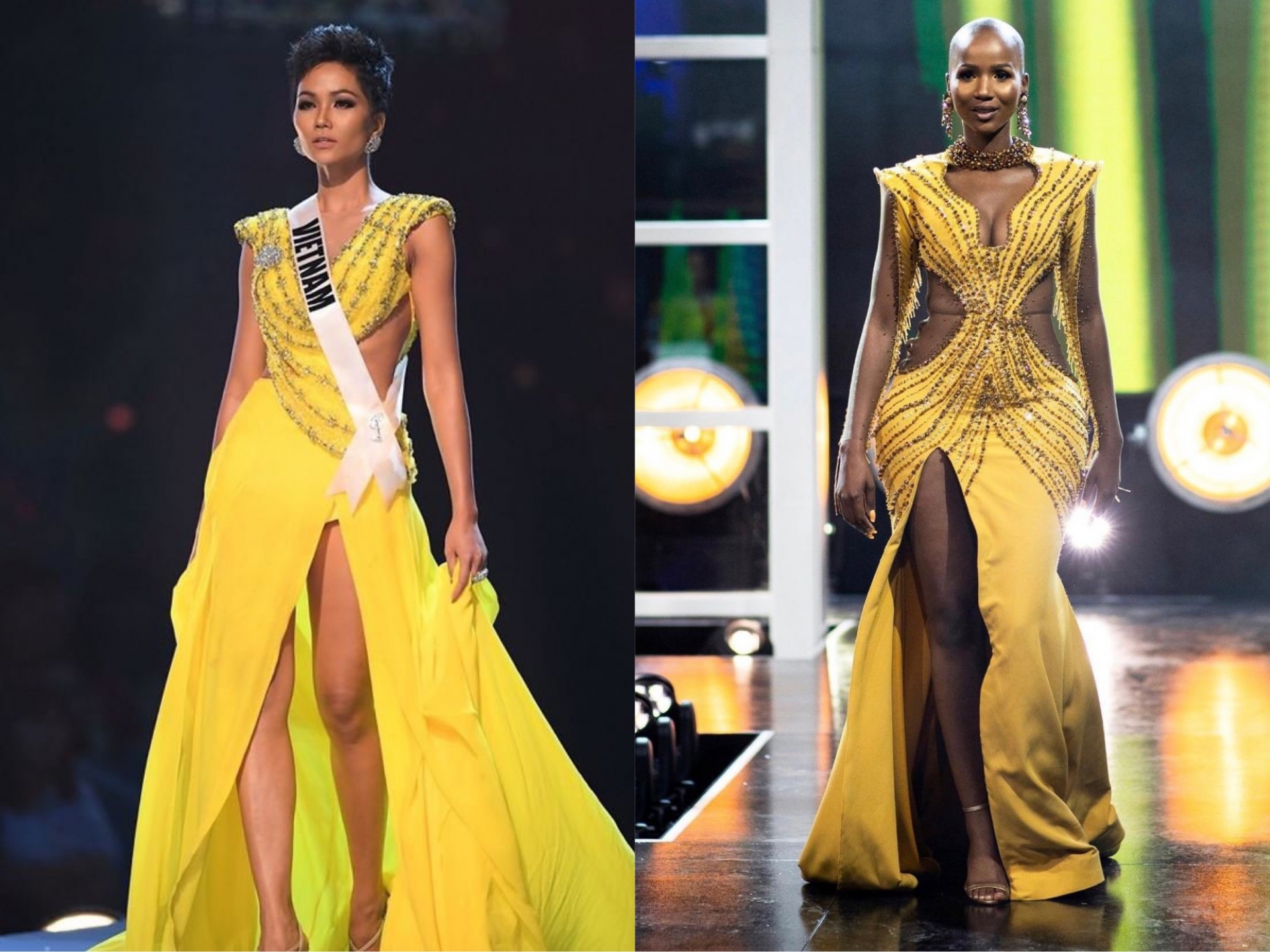 Hoa hậu Nam Phi 2020 từng dính nghi án 'đạo nhái' chiếc váy vàng huyền thoại của H'Hen Niê.