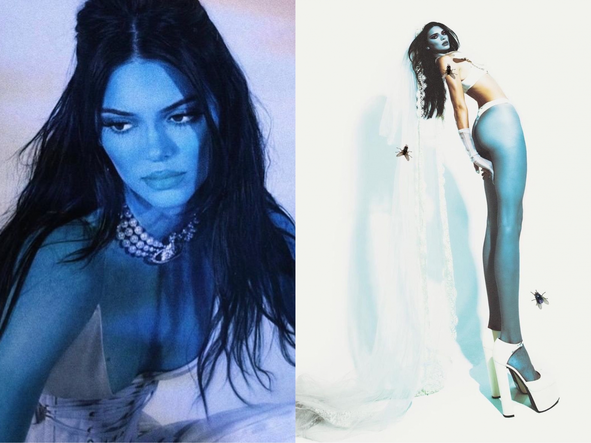 Kendall Jenner vẫn khoe trọn thân hình siêu chuẩn của mình khi hoá thân thành cô dâu ma trong phim 'Corpse Bride'. Tuy nhiên tạo hình này của người đẹp khá đơn điệu và kém nổi bật hơn hẳn mọi năm.
