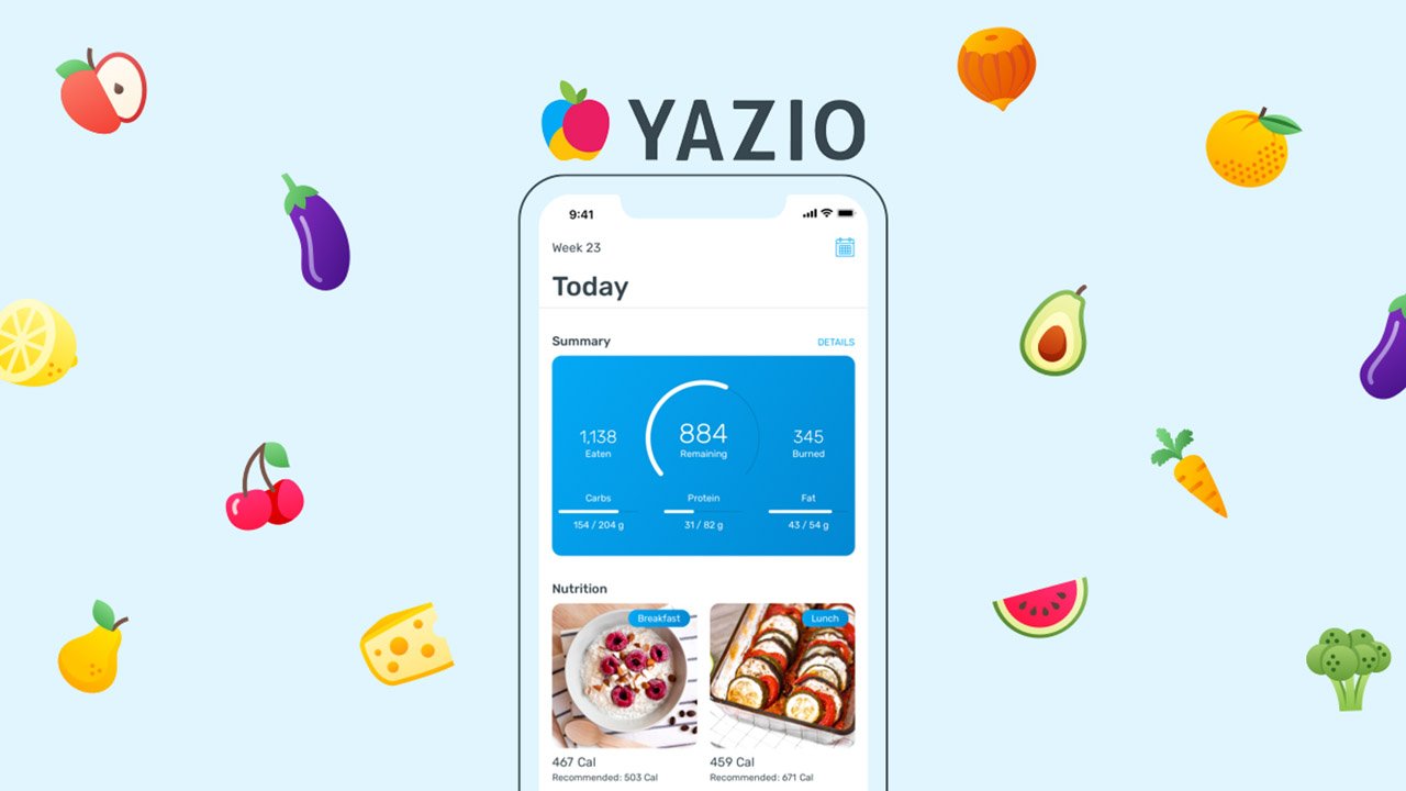 Ứng dụng Yazio có giao diện màu sắc bắt mắt, dễ sử dụng, các thông số dinh dưỡng hiển thị chính xác.
