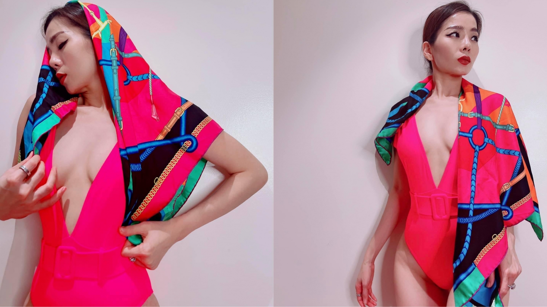 Lệ Quyên diện một bộ swimsuit ngót nghét 5 triệu khoe body nuột nà và vòng 1 sexy.