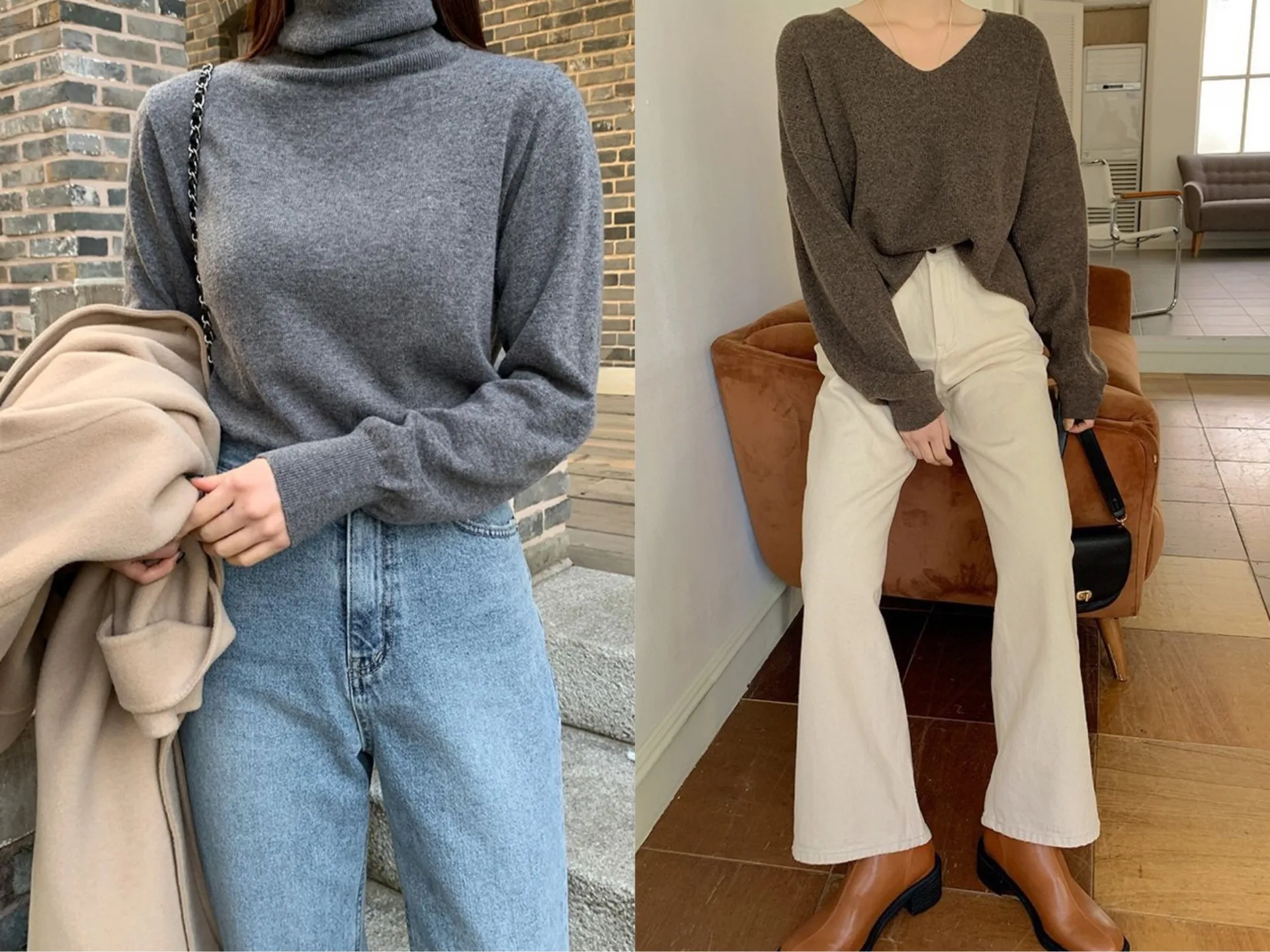 4 gợi ý mix&match với áo len tối màu giúp bạn trông vừa thon thả lại chẳng sợ bị già - Ảnh 1