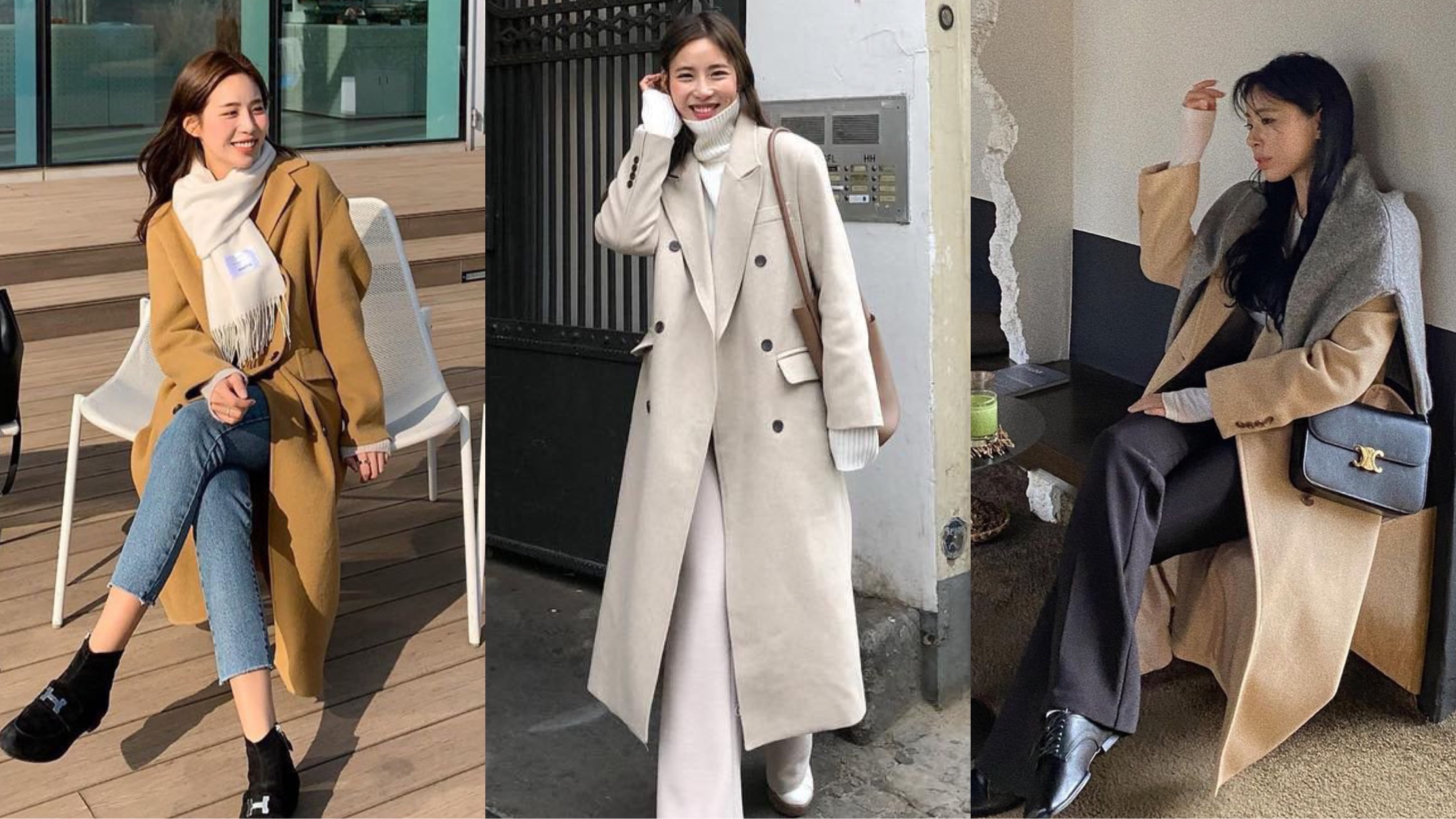 "Bỏ túi" 4 cách diện áo khoác dạ vừa ấm lại vừa sành điệu như gái Hàn cho ngày trời trở rét đậm