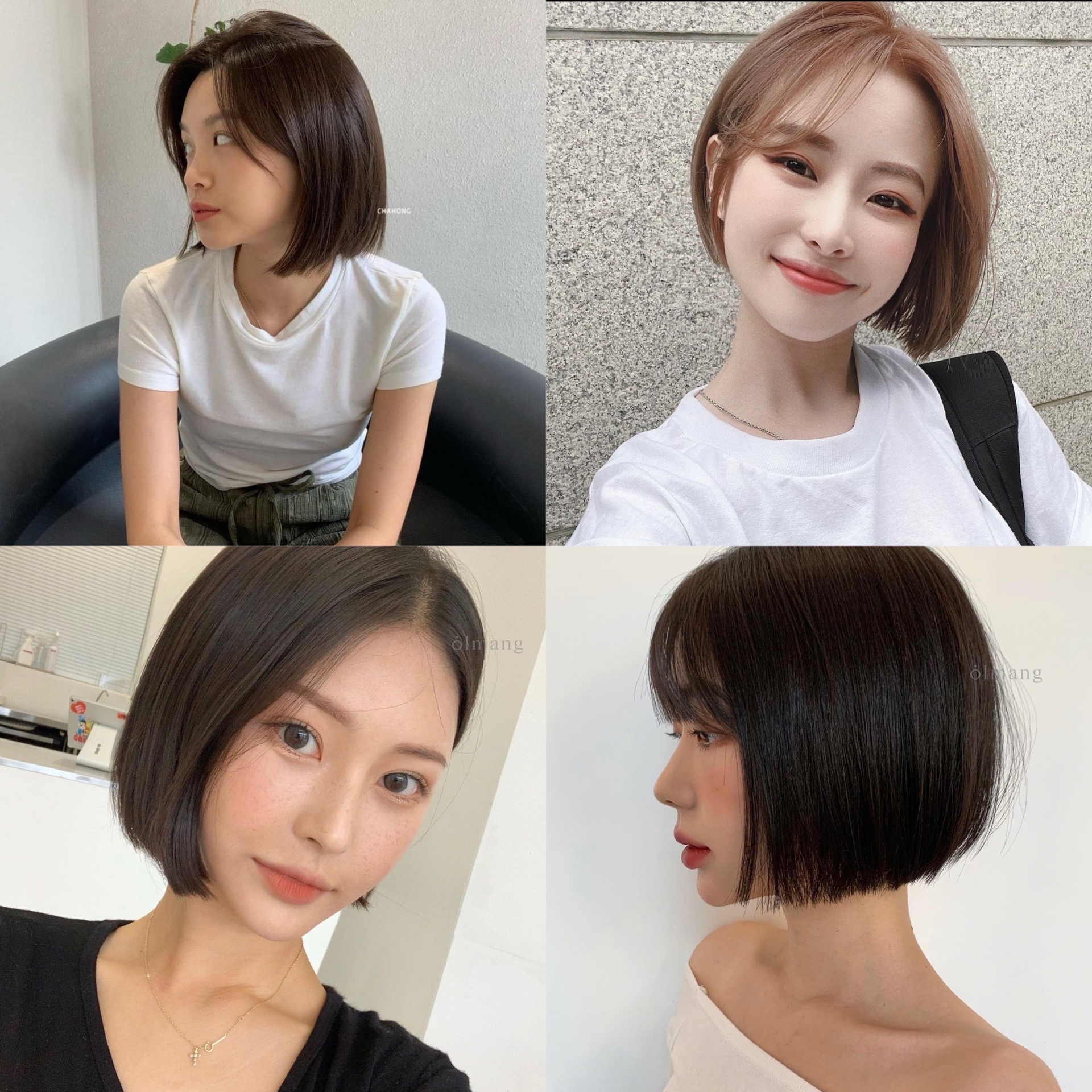 Nếu muốn làm mới kiểu tóc bob thẳng, bạn chỉ cần học hỏi các cô gái Hàn cắt tóc mái thưa, mái bay hoặc nhuộm tóc màu sáng là đảm bảo luôn xinh đẹp trong dịp Tết.
