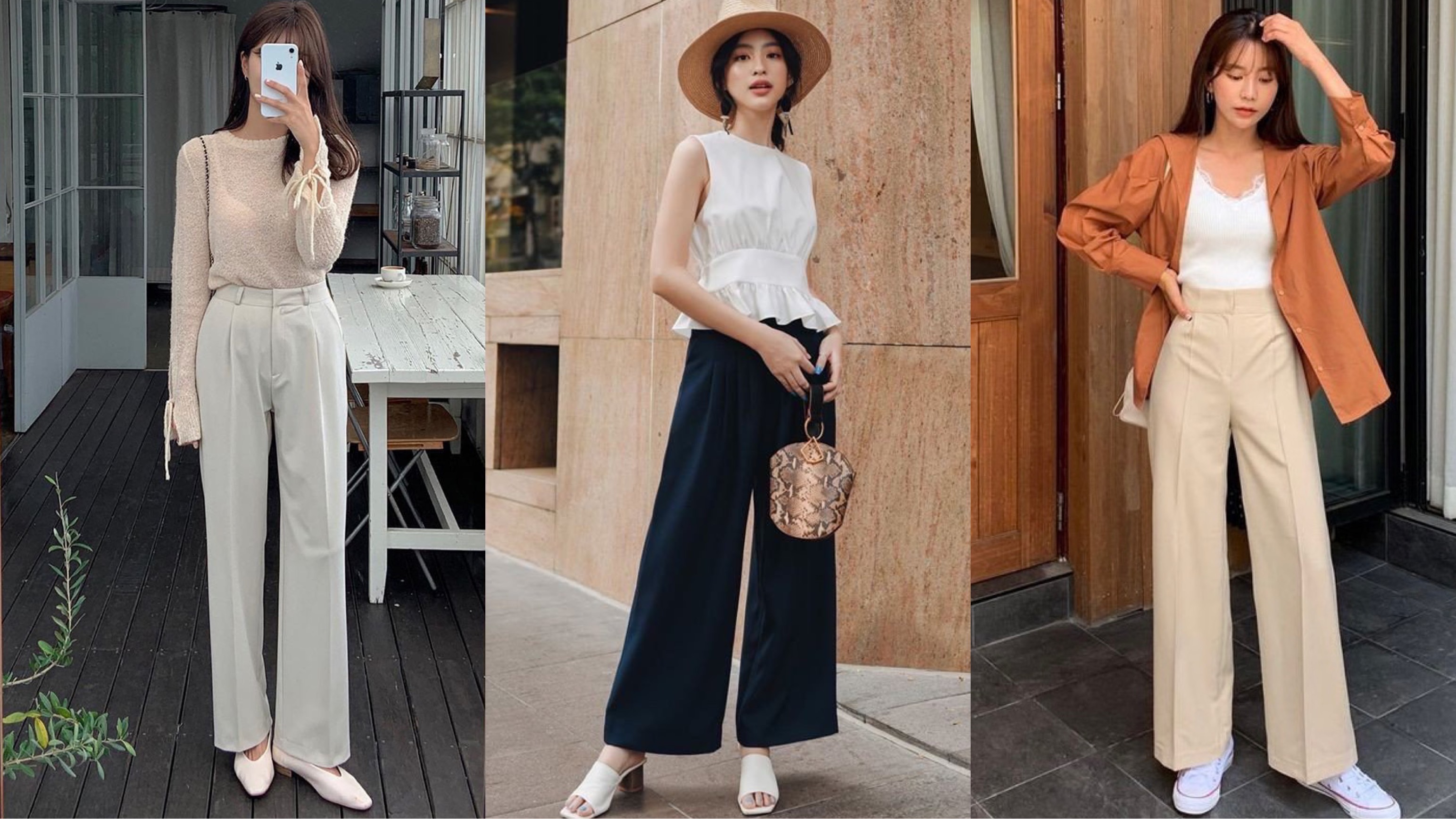 5 cách diện quần ống rộng đơn giản giúp nàng công sở hết bị "gắn mác" luộm thuộm và kém sang