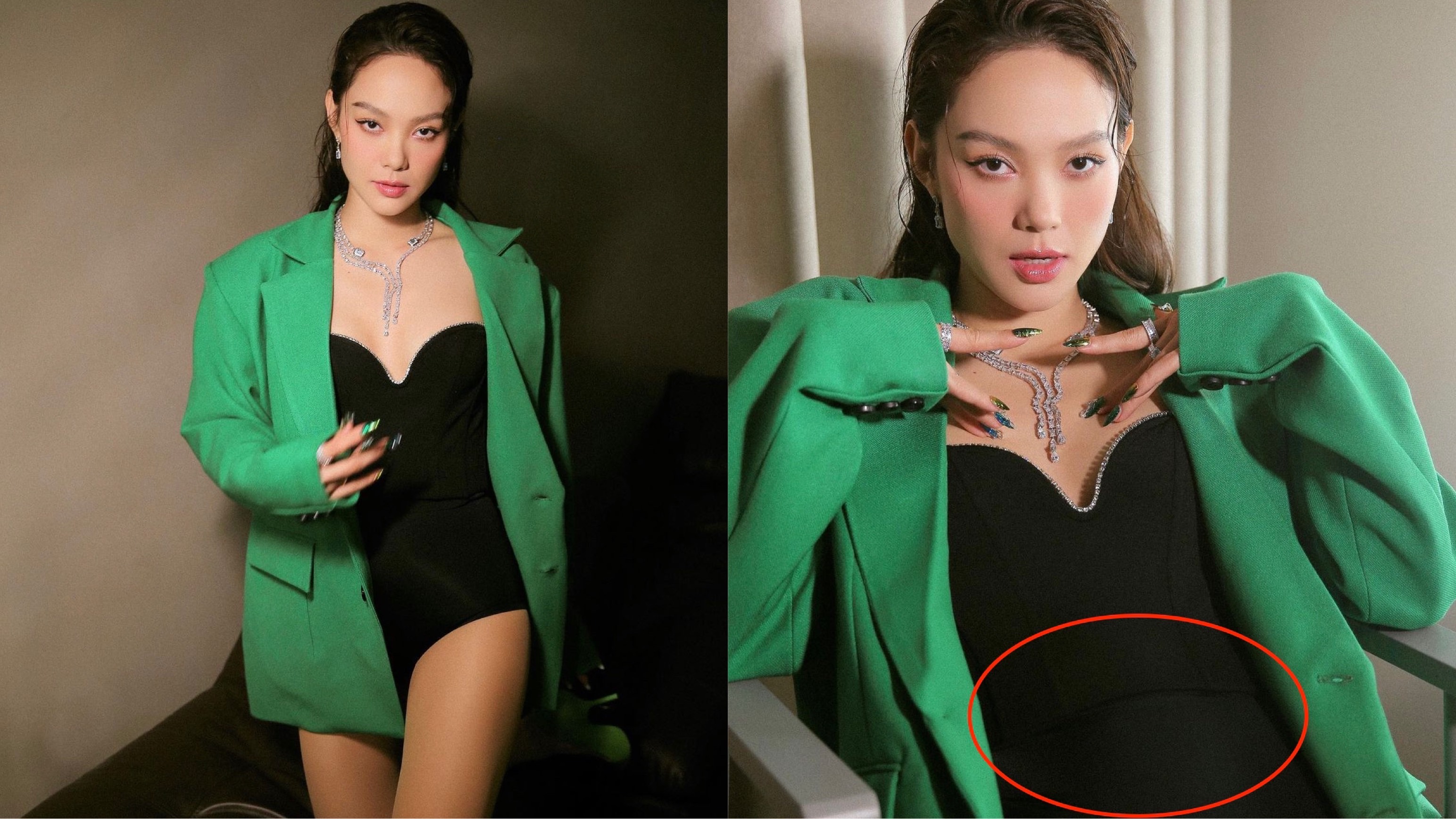 Mới đầu năm Minh Hằng đã "lên đồ" sang chảnh nhưng vòng 2 lùm lùm khiến fan thắc mắc