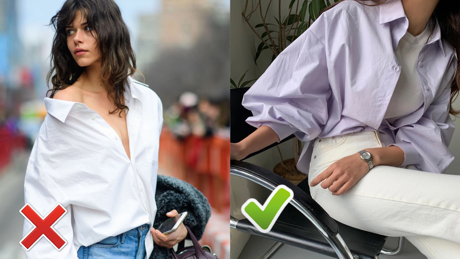 Cách an toàn nhất khi diện áo sơ mi mà vẫn trông trẻ trung đó là bạn hãy thả 1-2 chiếc khuy áo trên cùng hoặc sử dụng áo sơ mi như 1 chiếc áo khoác nhé.