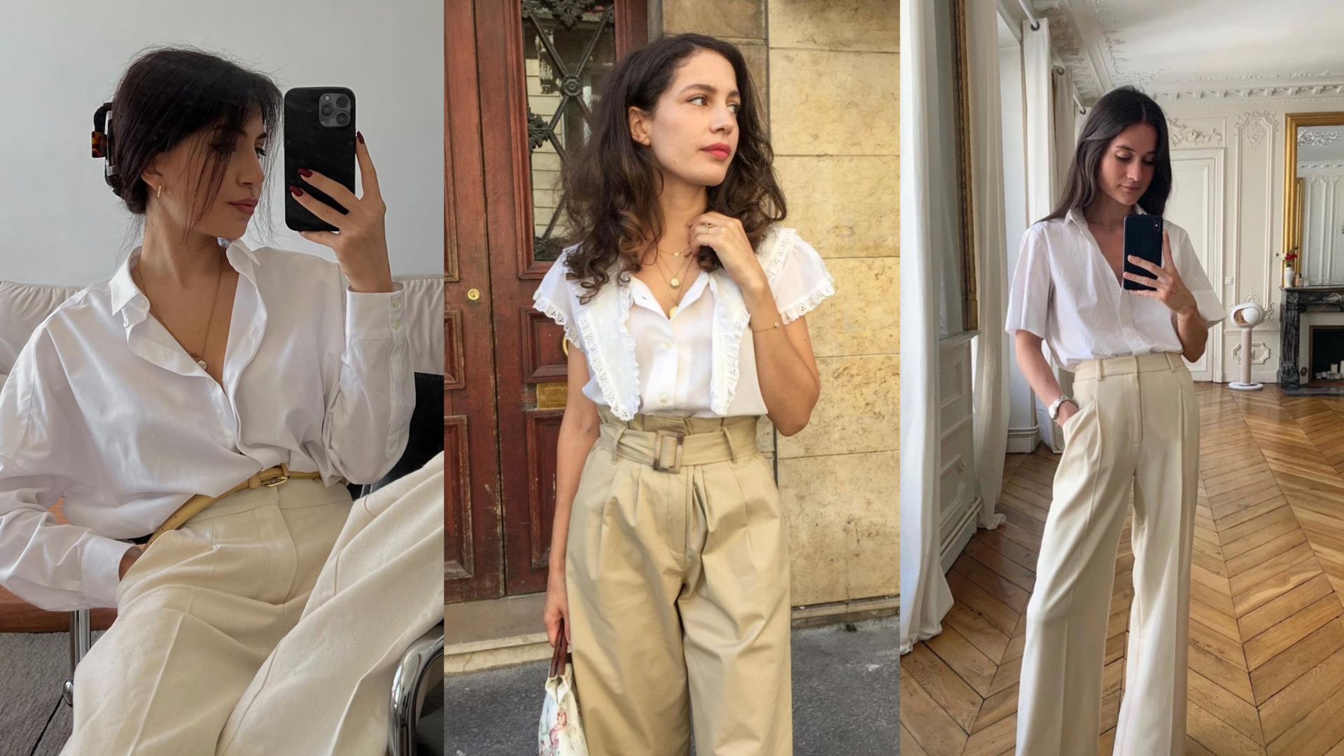 Gái Pháp diện áo sơ mi trắng thanh lịch đến phát mê, chị em công sở học theo thì chẳng lo mặc xấu - Ảnh 1