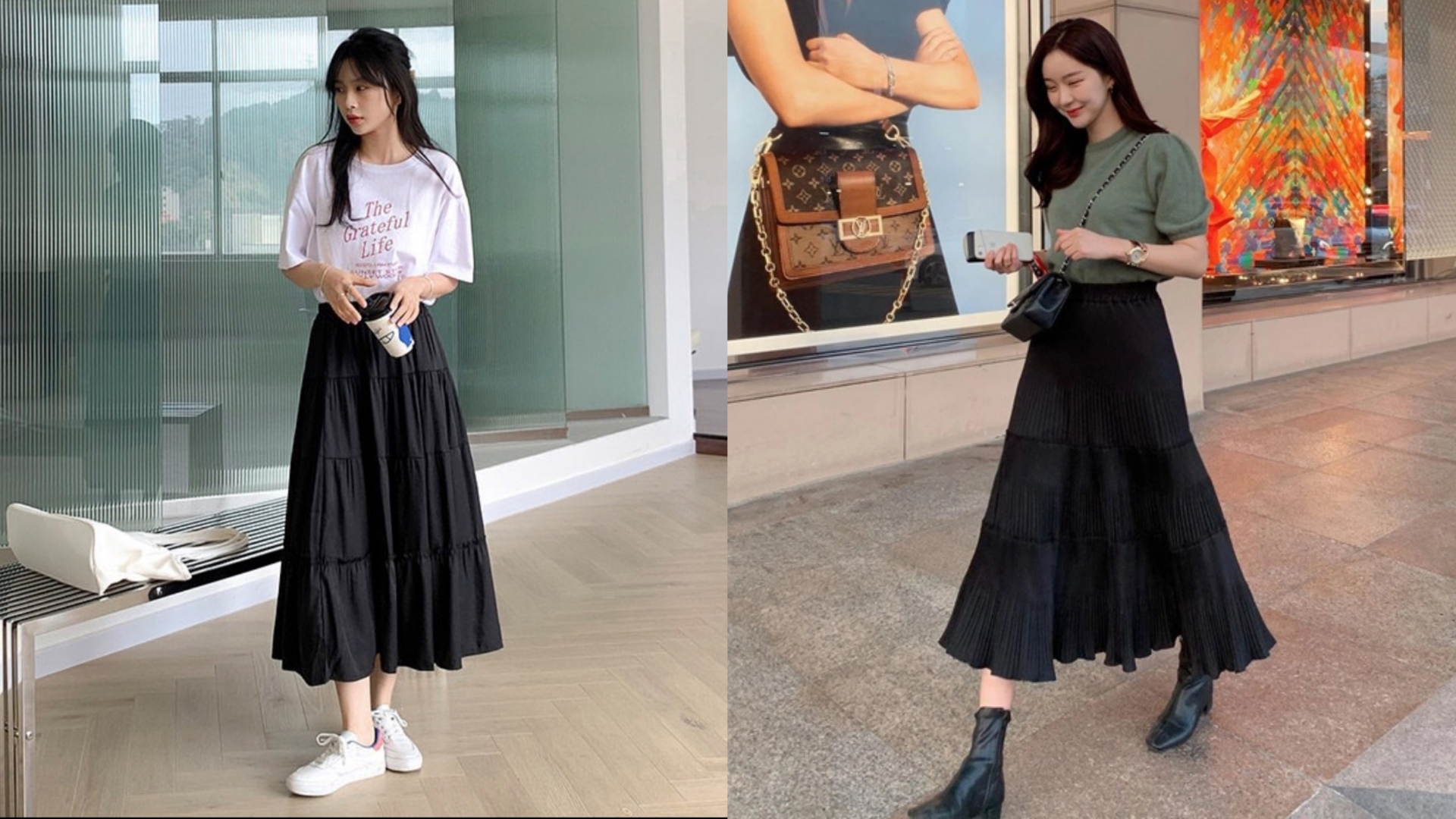 Gợi ý 10 set đồ sang-xịn-mịn với chân váy đen giúp chị em xoá tan nỗi lo bị cộng thêm vài tuổi - Ảnh 1