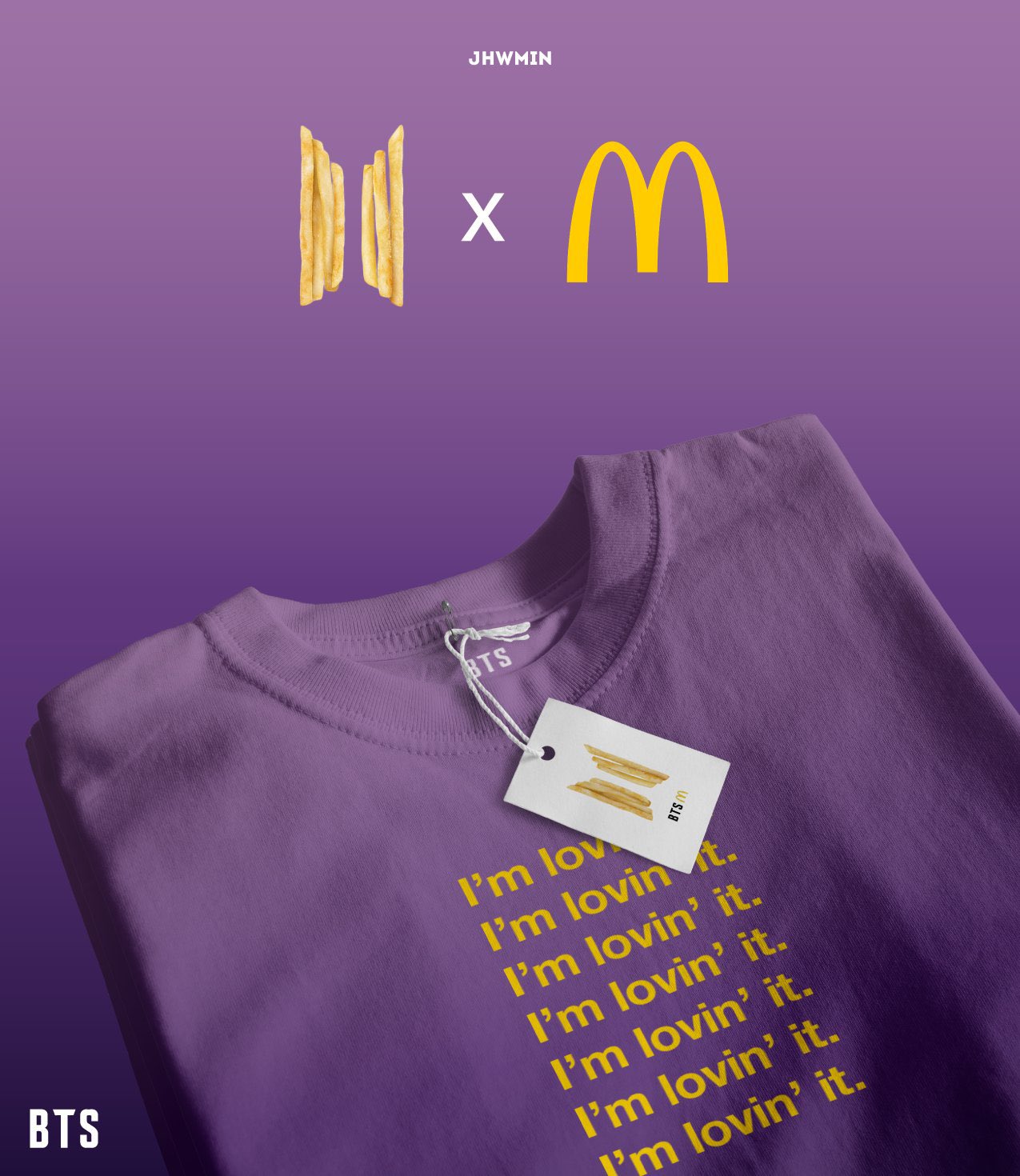 BTS Merch khi kết hợp với McDonald phiên bản do fan tự sáng tạo ra và chỉ có trên bản vẽ.