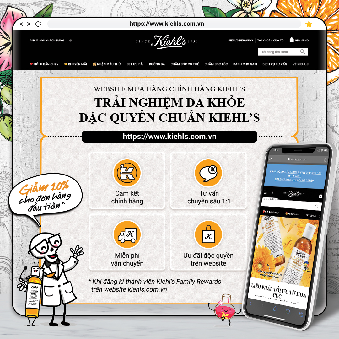 Kiehl's ra mắt cửa hàng trực tuyến đầu tiên tại Việt Nam: Vẹn trải nghiệm da khỏe. - Ảnh 1