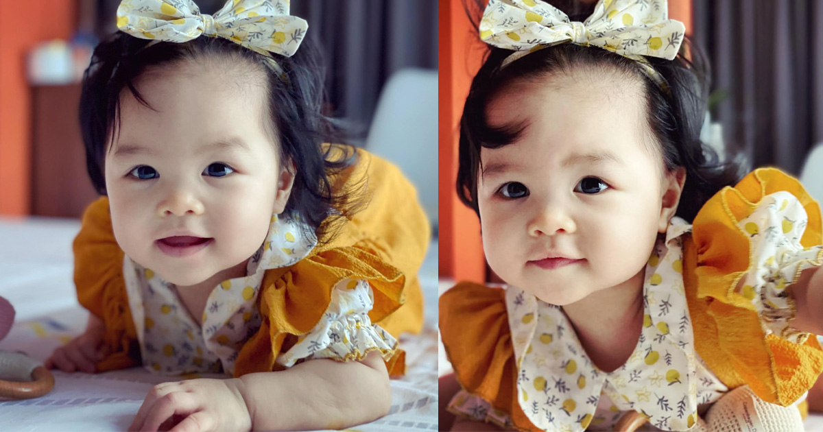 Loạt ảnh đáng yêu "búng ra sữa" của con gái thứ 2 nhà Trần Bảo Sơn
