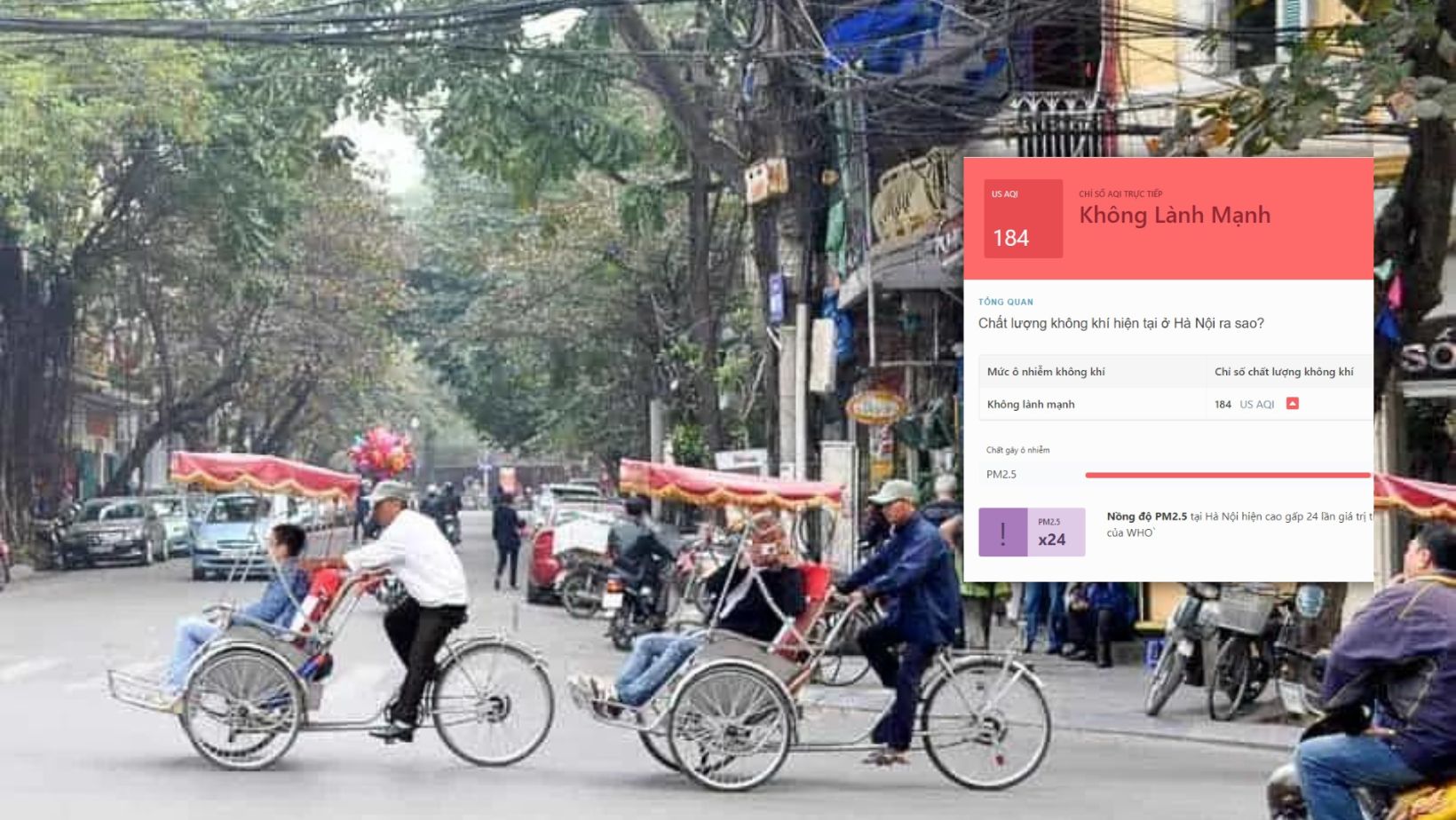 Hà Nội ô nhiễm không khí nghiêm trọng, bầu trời "sương trắng mờ nhân ảnh" ảnh hưởng đến sức khỏe