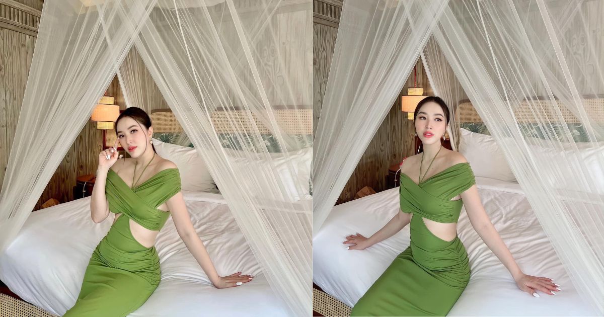 Bảo Thy mặc đồ nửa kín nửa hở check in trên giường 5 tháng sau sinh