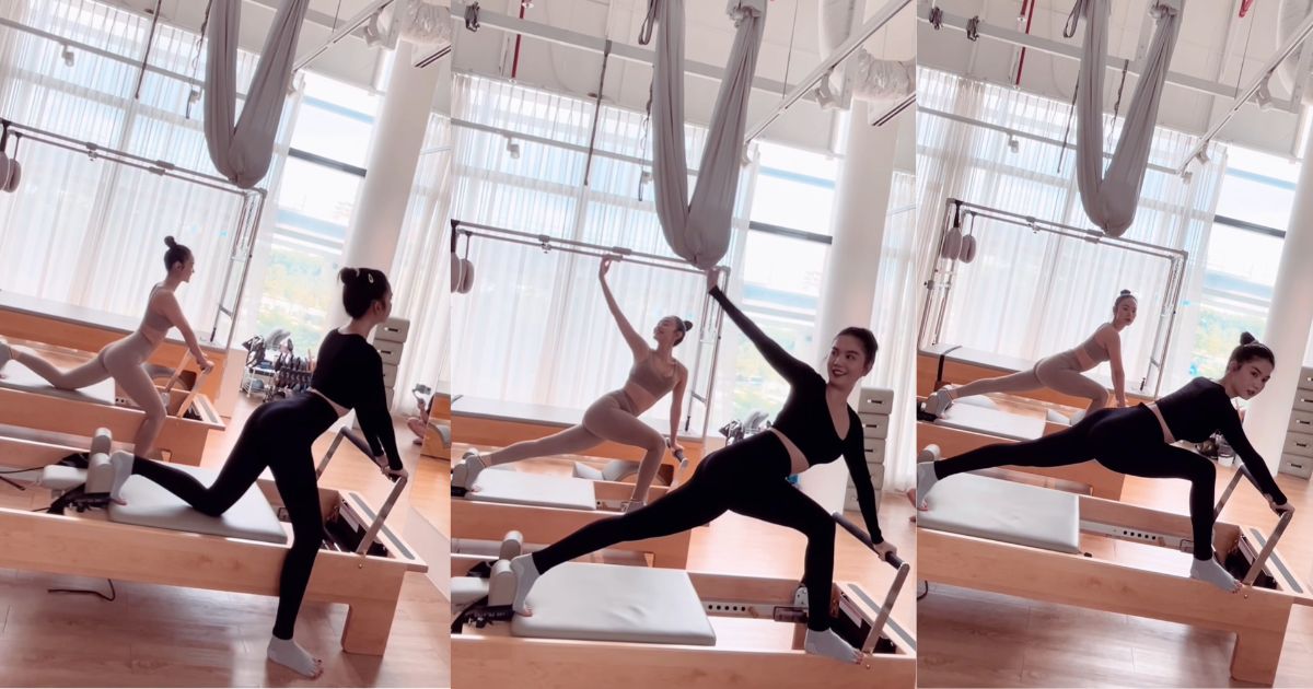 Ngọc Trinh - Minh Hằng đọ dáng trong phòng tập pilates, ai trội hơn ai?