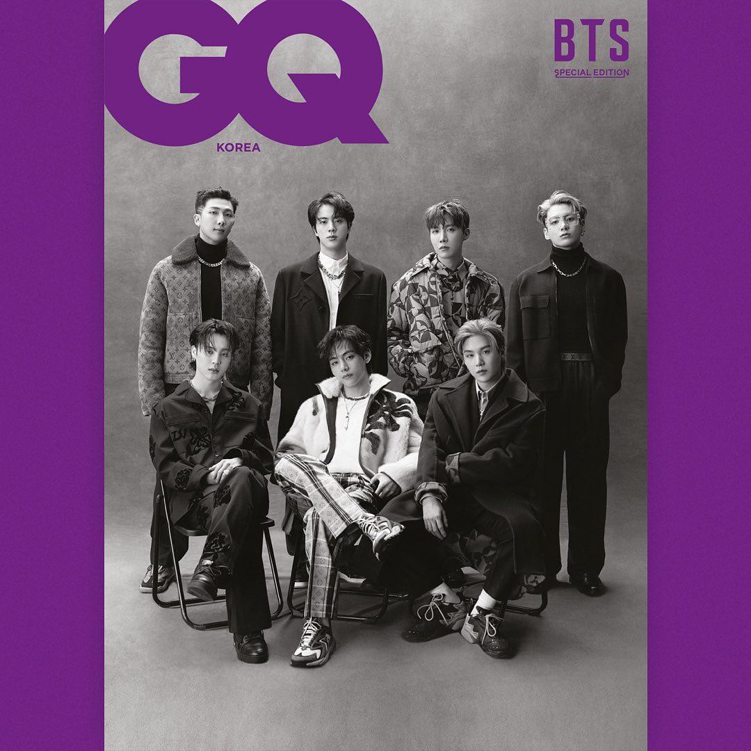 BTS trên bài tạp chí GQ. Đây là tờ tạp chí về thời trang và cuộc sống hàng đầu nước Mỹ.
