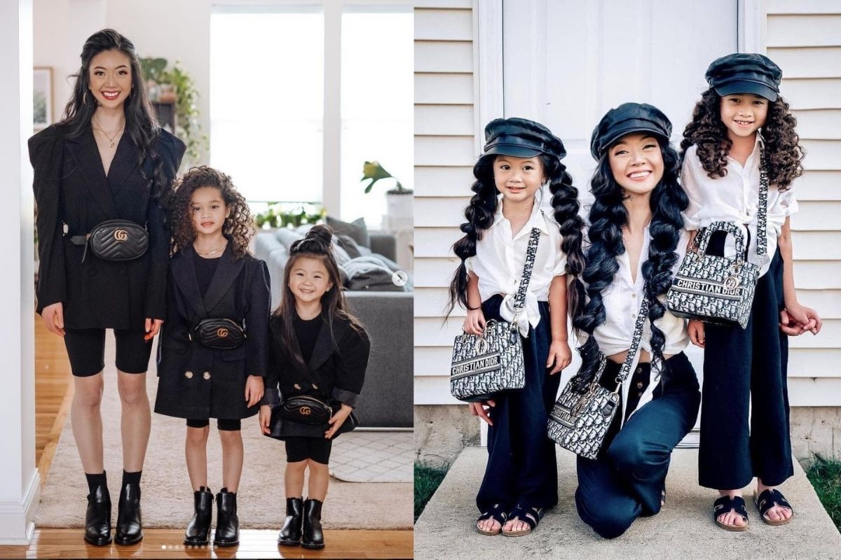  Michelle Nhu và 2 con gái: Gia đình gốc Việt nổi tiếng với gu thời trang mẹ con "chanh sả"