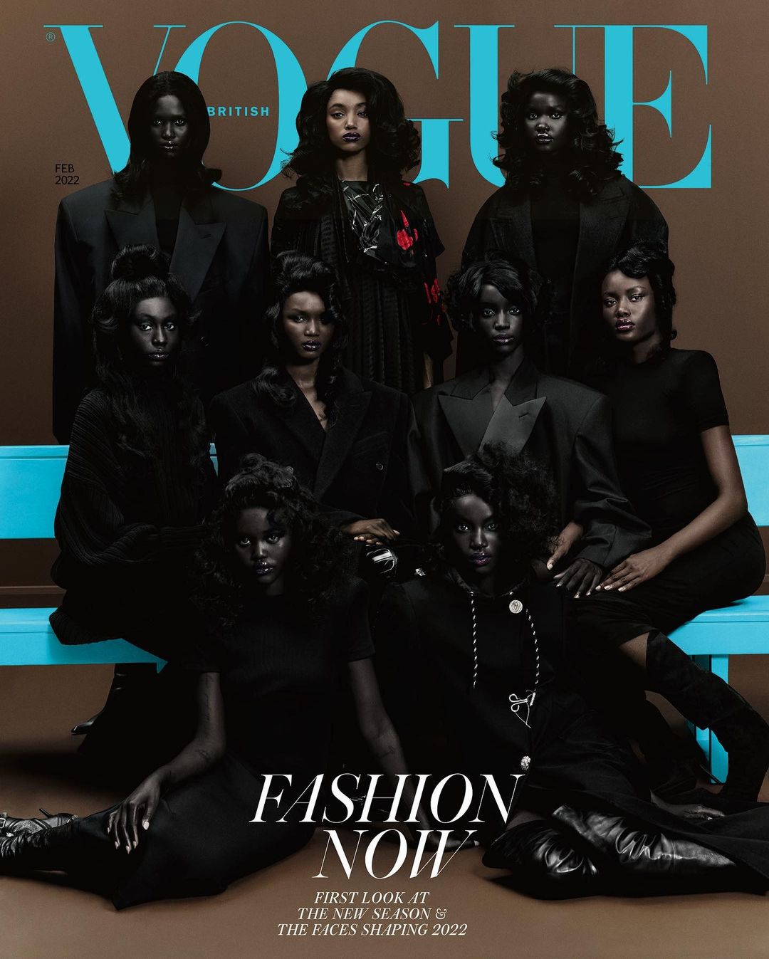 Lần đầu tiên trong lịch sử, 9 người mẫu gốc Phi đã lên trang bìa của Vouge Anh Quốc.