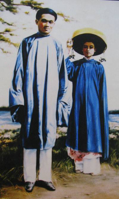 Thời Nguyễn, người Việt chuộng áo cưới màu xanh hơn cả vì đây là trang phục của quan lại, quý tộc.