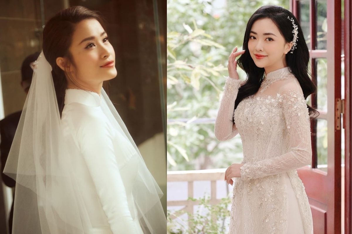 Những chiếc áo dài cưới đắt đỏ của dàn dâu V-biz: Nàng WAG Mai Hà Trang có phá đảo các đàn chị?