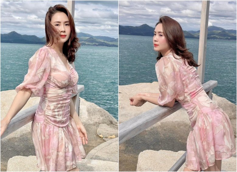 Hồng Diễm cứ đi biển là mang cả vali váy điệu đà - Ảnh 4