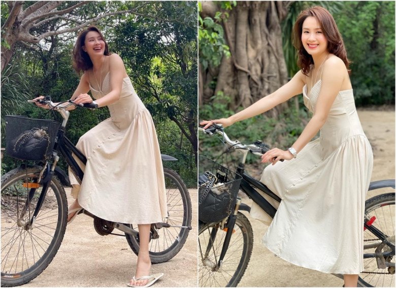 Hồng Diễm cứ đi biển là mang cả vali váy điệu đà - Ảnh 8