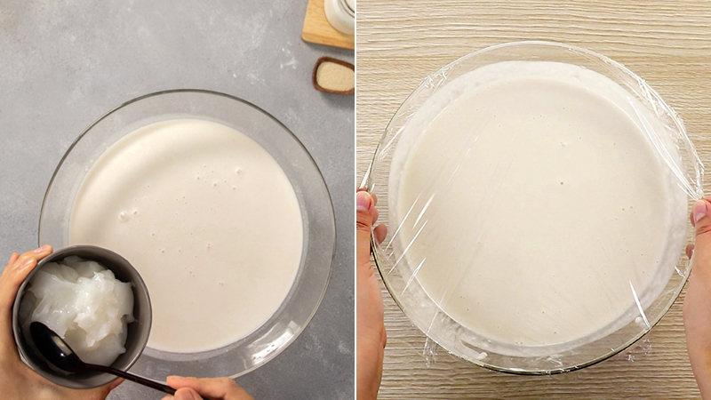 Cách làm bánh bò dừa nướng bằng chảo chống dính ngay tại nhà - Ảnh 2