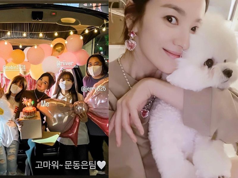 Song Hye Kyo đội vương miện, khuyên tai nhựa giống loại bán ở Lương Văn Can