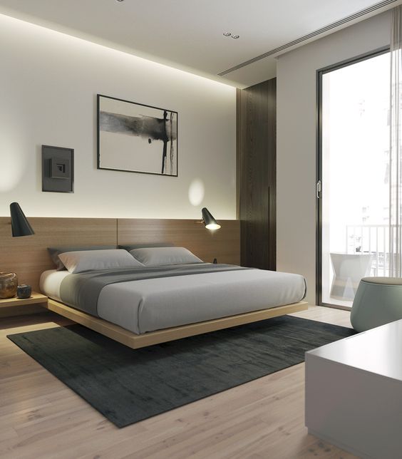 Giường ngủ được thiết kế gọn nhẹ phù hợp với những căn phòng nhỏ.