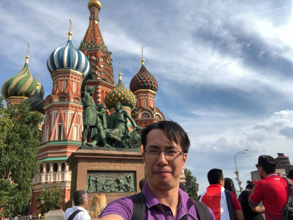 Nhà báo Trương Anh Ngọc ở Moscow.