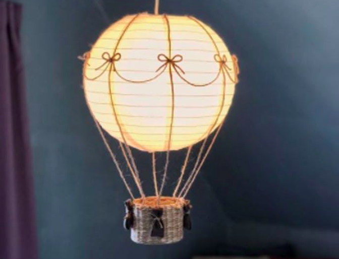 Tự làm chiếc đèn khinh khí cầu, ý tưởng trang trí phòng với phi phí siêu rẻ