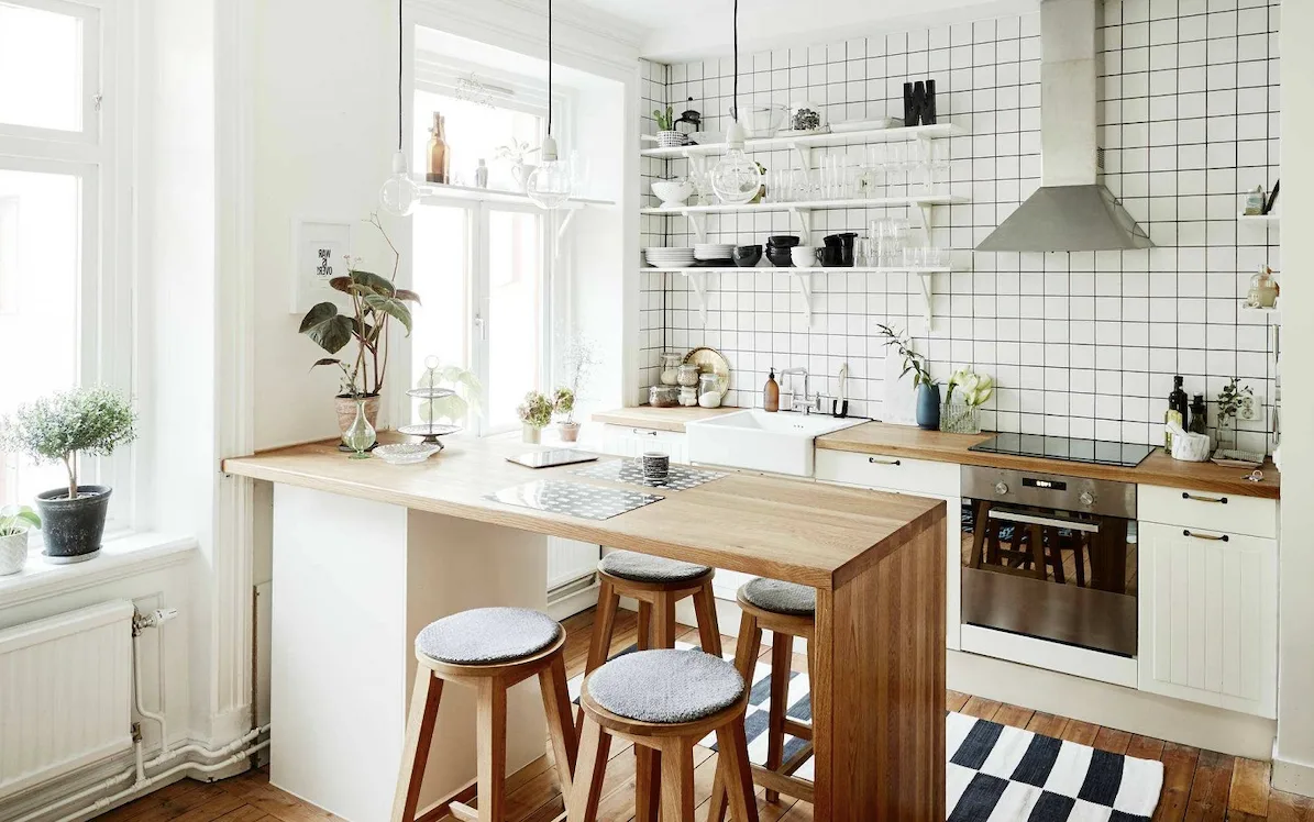 Phong cách Scandinavian cho phòng bếp nhỏ nhưng đẹp đến nao lòng