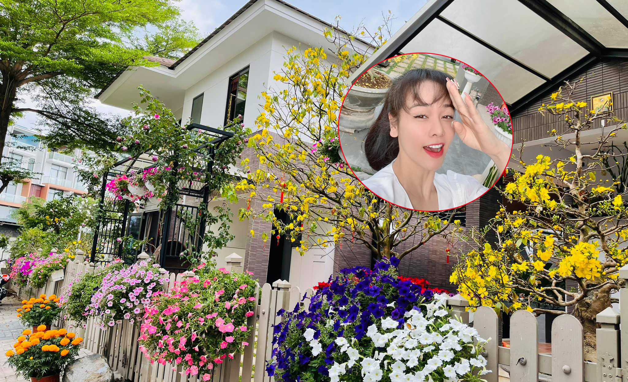 Căn biệt thự 20 tỷ với khuôn viên ngập tràn sắc hoa của ca sĩ Nhật Kim Anh
