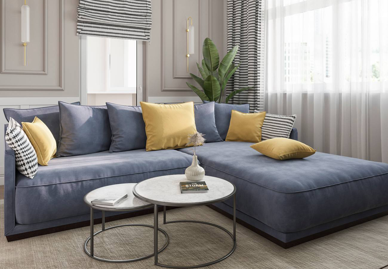 Cải tạo căn hộ 65m² cũ kỹ trở nên sang trọng nhờ gam màu xanh lam - xám