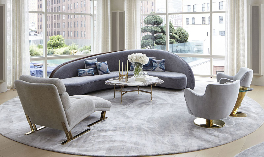 Sofa cong, mẫu sofa mang đến vẻ đẹp tinh tế, uyển chuyển cho phòng khách