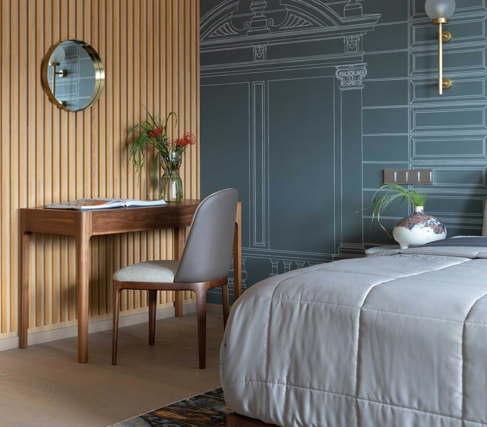 Căn hộ 2 phòng ngủ ở tầng áp mái ghi điểm với thiết kế nội thất sang chảnh 