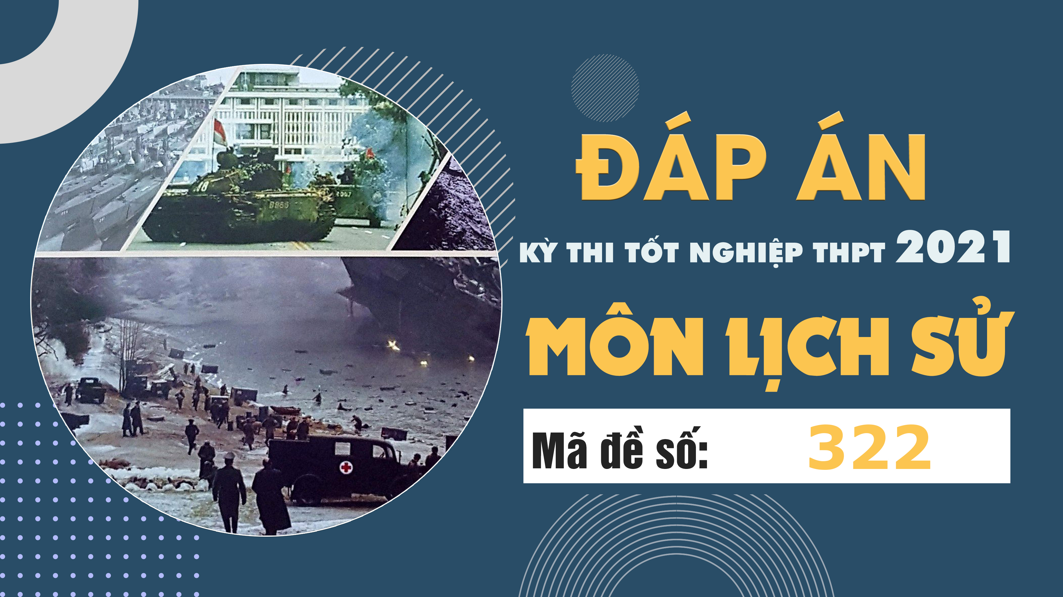 Đáp án đề thi môn Lịch sử mã đề 322 THPT Quốc gia lần 1 năm 2021
