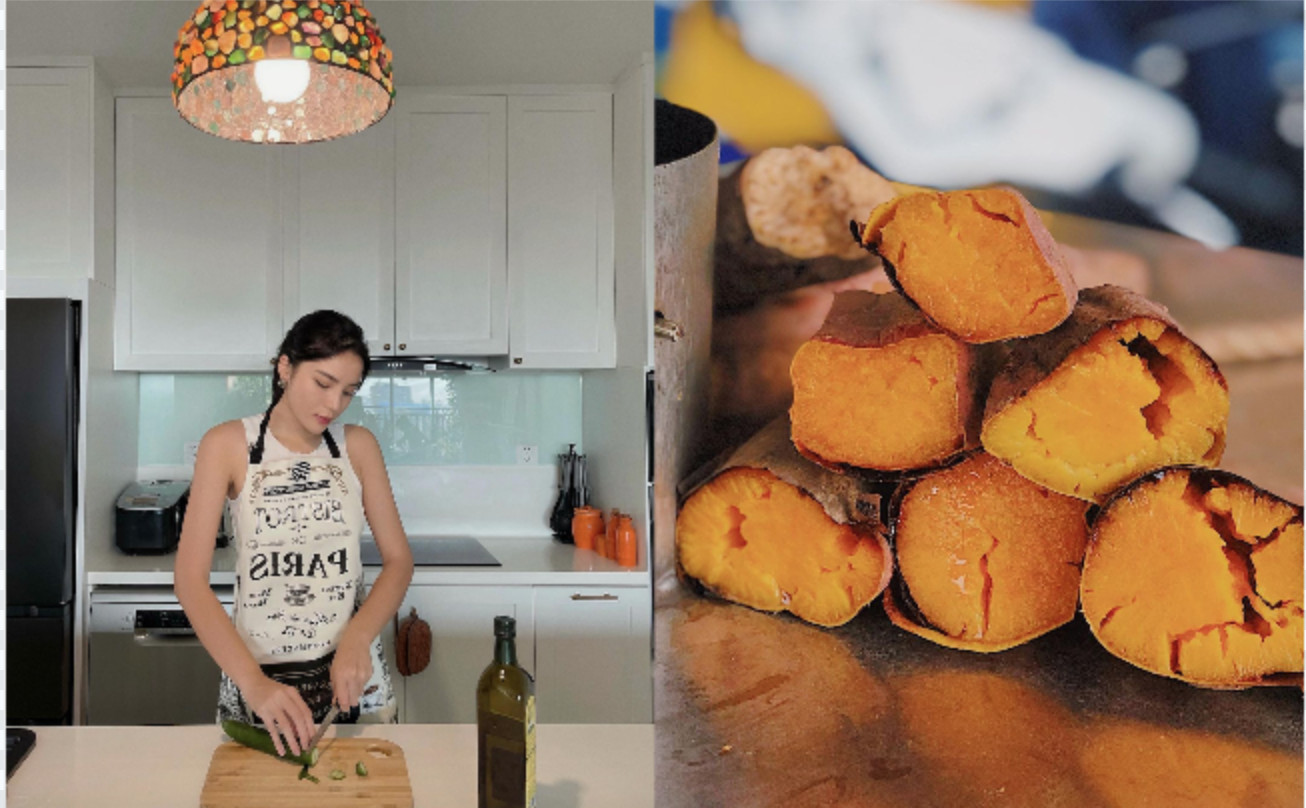 Kỳ Duyên hướng dẫn cách nướng khoai mật, Salim phấn khởi nhờ gói xôi cô Mây