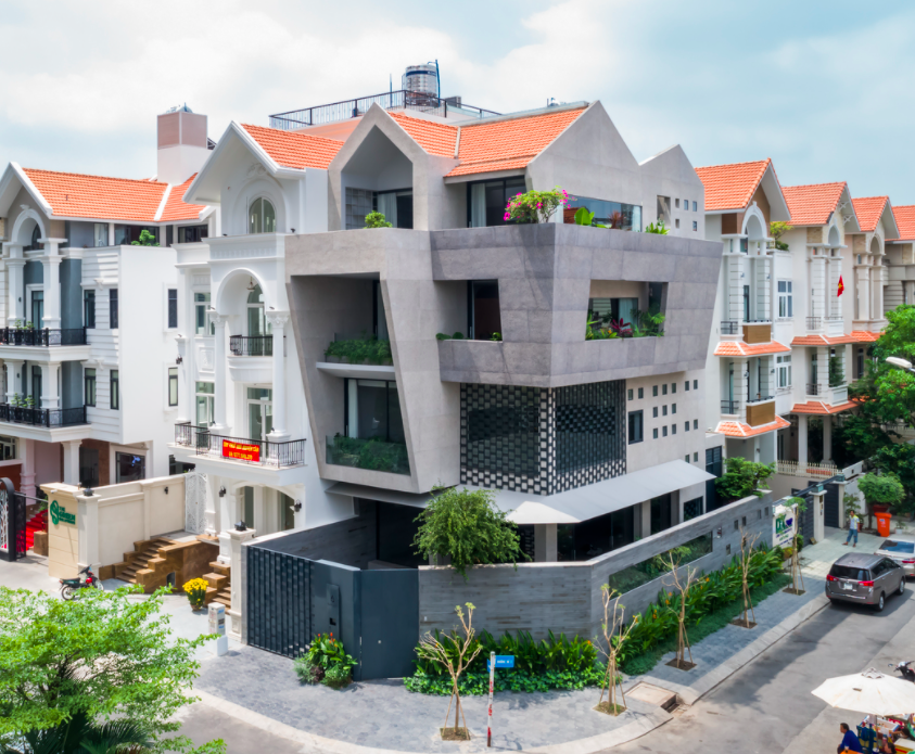 J14 Residence: Nhà phố 2 mặt tiền có thiết kế hình khối thú vị ở Quận 7