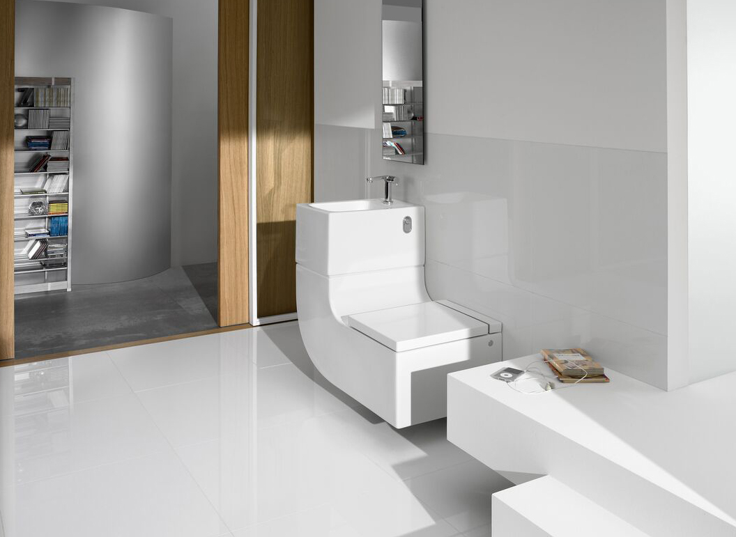 Bồn rửa tích hợp toilet: Món nội thất thông minh dành cho phòng tắm nhỏ