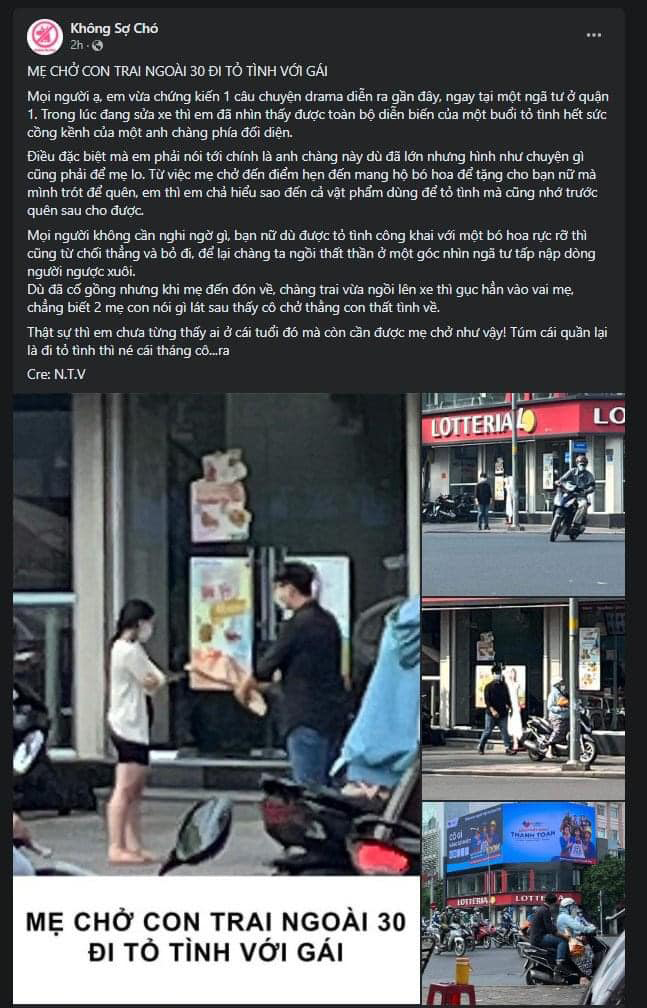 Thực hư chuỵện chàng trai ngoài 30 vẫn cần đến mẹ hỗ trợ tỏ tình bạn gái - Ảnh 1