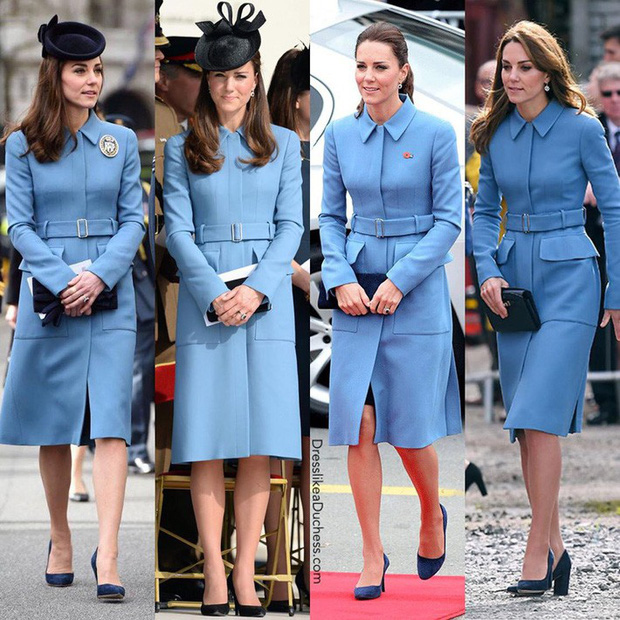 Công nương Kate mặc 1 chiếc đầm trong 5 năm tại 4 sự kiện khác nhau.