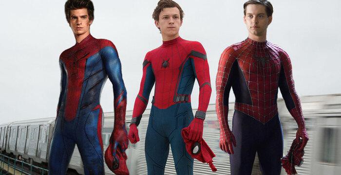 Hình ảnh bộ ba người nhện hội ngộ trong cùng 1 tập phim do người hâm mộ sáng tạo ra.