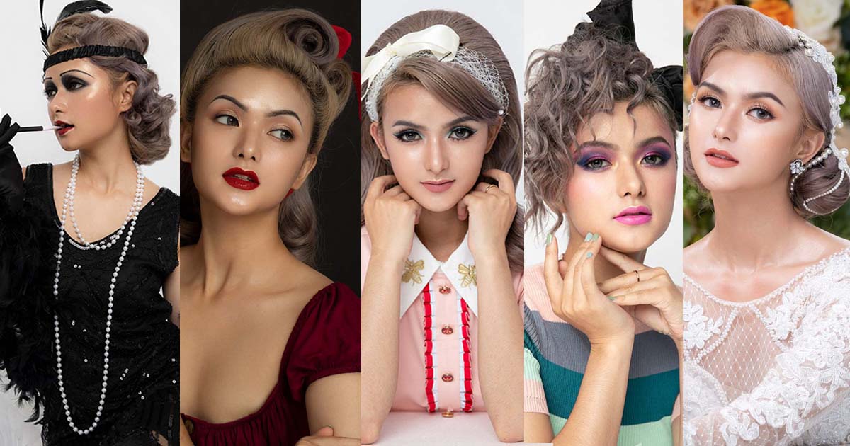 Nữ giảng viên xinh đẹp tái hiện xu hướng trang điểm 100 năm qua