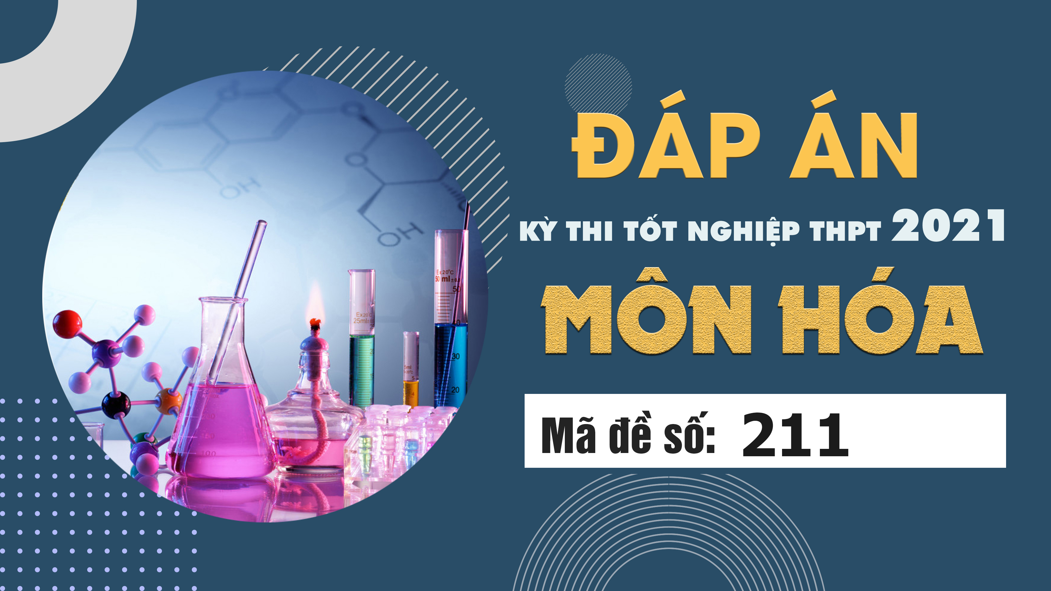  Đáp án đề thi môn Hóa mã đề 211 THPT Quốc gia lần 1 năm 2021