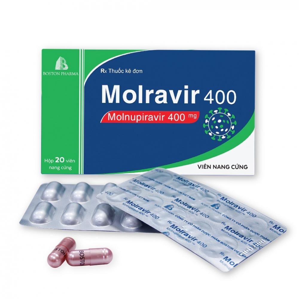 Hình ảnh ba loại thuốc Molnupiravir nội do Việt Nam sản xuất