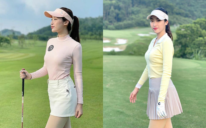 Đẳng cấp mỹ nhân là đây: Hương Giang, Đỗ Mỹ Linh biến sân golf thành sàn diễn thời trang - Ảnh 5